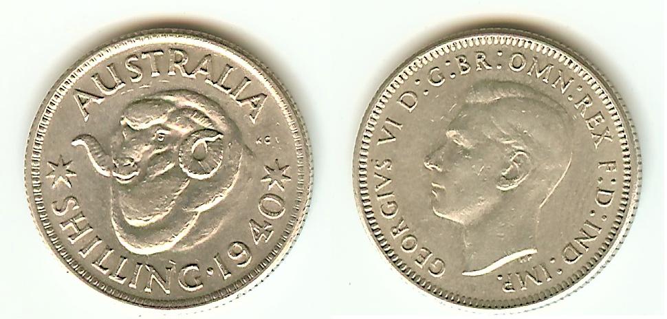 Australian Shilling 1940 aEF/gEF
